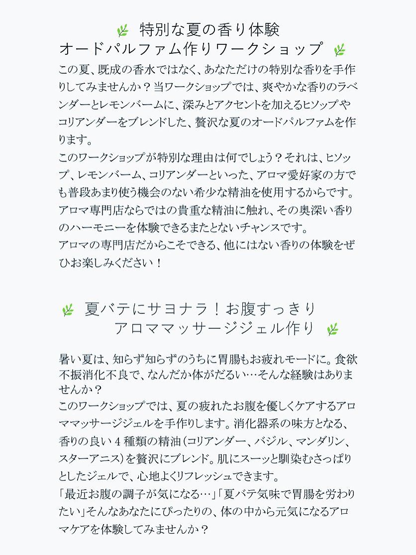 8月ワークショップの告知